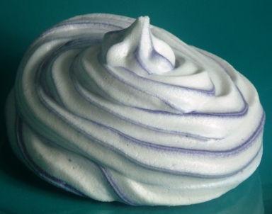 Violet striped aquafaba meringue
